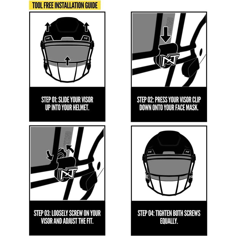 Nxtrnd VZR1 Football Visor, Flat Lens Technology, Fits Adult & Youth Football Helmets Nxtrnd VZR1 Football Visor, Flat Lens Technology, Fits Adult & Youth Football Helmets