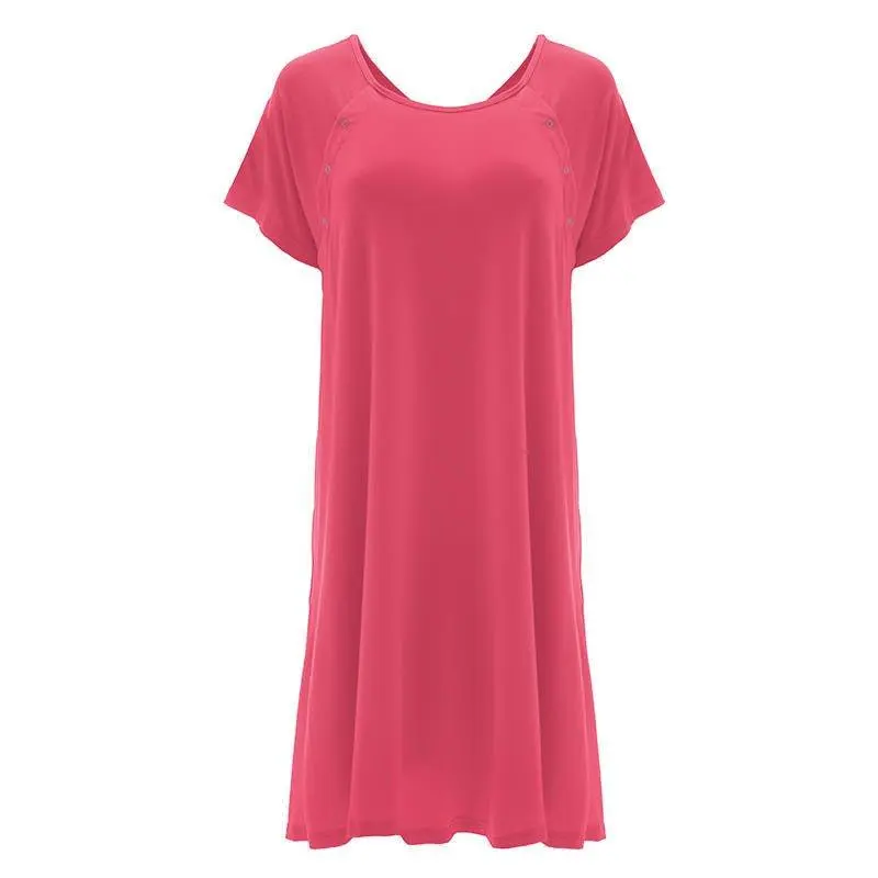 Women's Solid Bamboo Labor and Delivery Hospital Gown - Taffy (CF21)