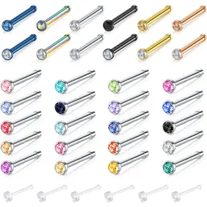 18G 20G 22G Nose Pin Bone Screws Studs Surgical Steel Body Piercing Jewelry for Women Men