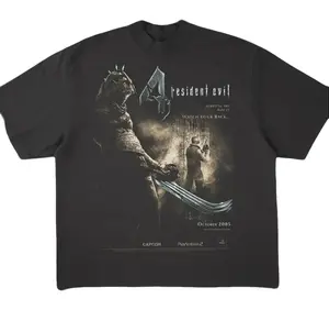 Resident Evil 4 Remake Leon S. Kennedy T-Shirt, Survival Horror Game Graphic Shirt, Vintage Aesthetic Streetwear Tee, Crew Neck, Short Sleeve, Cotton, Gift for Fans, Men and Womenswear Top