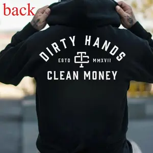 ToolHeaven Trending Mechanic Unisex , Hoodie, for Workwear Streetwear, Back Side Printed, ESTD MMXVII, work hard dirty hands Clean Money