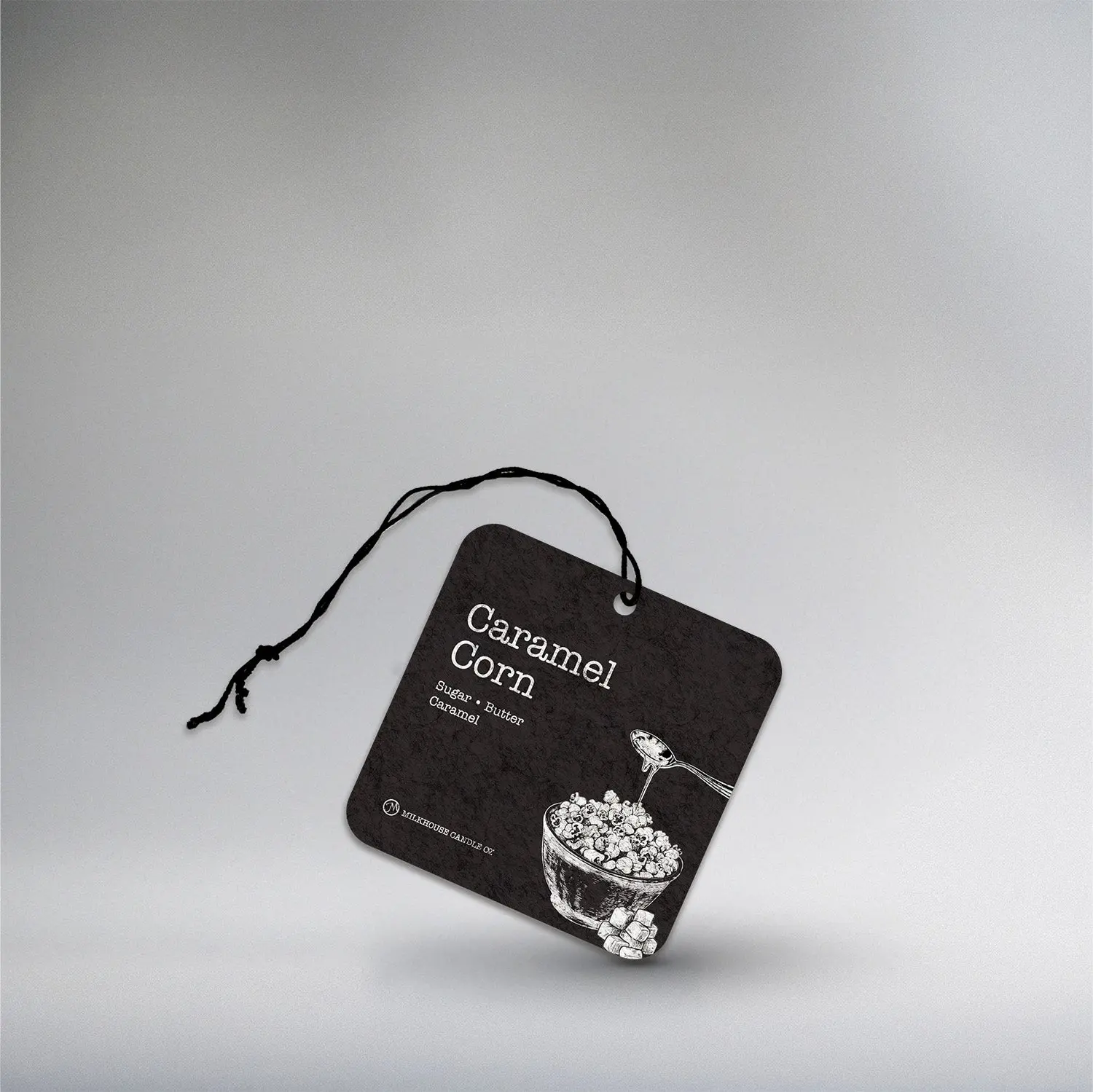 Milkhouse Candle, Caramel Corn, Car Air Freshener, Buttery Caramel Popcorn Crunch, Long-Lasting Scent