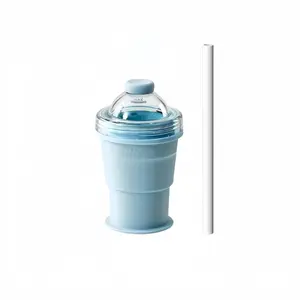 Large Ice Ball Maker with Cup| Sealed Ice Sphere Mold & Freezer Tray, Portable Self-Made Ice Ball Tumbler for Whiskey
