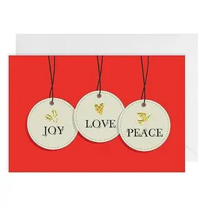 Joy Love & Peace Christmas Greeting Cards