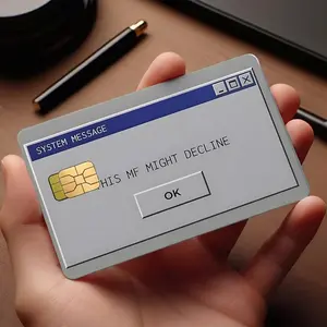 System Error Message Credit Card Skin, Funny Windows This MF Might Decline Card Skin, Matte Card Sticker Cover Joke Design