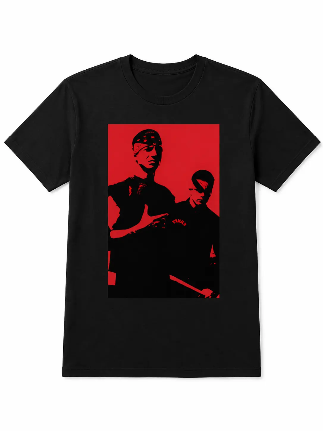 Old School Chicano Streetwear Shirt, Red Black Latino Gangster Style Graphic Shirt, Mexican American Urban Shirt for Men