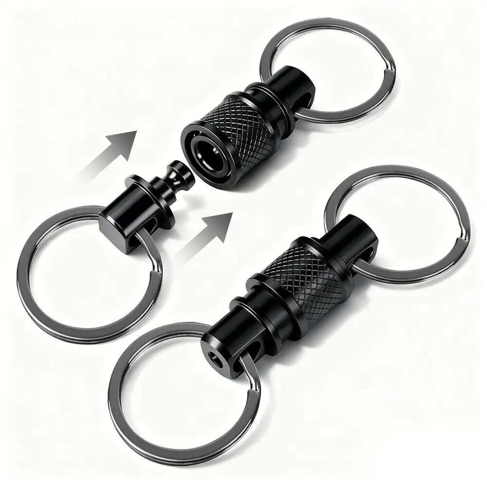 Aluminum Alloy 360° Rotating Detachable Keychain, Quick Release Swivel Key Ring, Compact EDC Key Holder for Men Women, Gifts & Daily Use