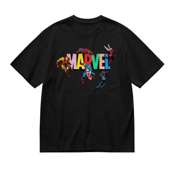 Marvel Avengers T Shirt Premium Cotton Crewneck Short Sleeve Graphic Tee Streetwear Summer Essential