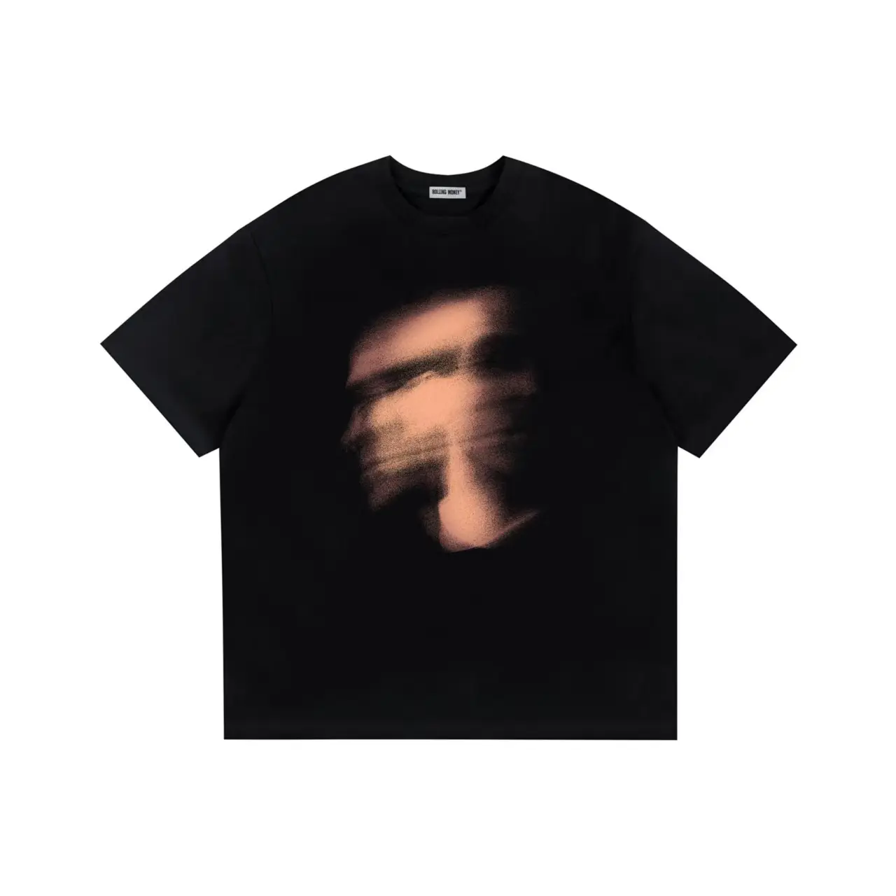 Men's Graphic Tees Blurred Ethereal Shadow Portrait Shirt, Abstract "With the Shadow" Streetwear T-Shirt