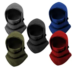 Comfortable Lightweight Knitted Windproof Balaclava with Drawstring Closure, Casual Winter Balaclava for Skiing & Outdoor Enthusiasts