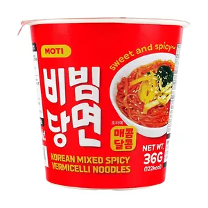 MOTI Korean Stir-Fried Mixed Vegetables Instant Noodle Salad Sweet Spicy Flavor 36g Low Calorie
