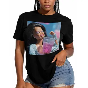 Sarcastic Disgusted Doll Face Graphic T-Shirt – Viral Meme 100% Cotton Tee for Everyday Wear. Funny TShirt for Teen Girls & Young Adults, Perfect Gag Gift T Shirt for Birthdays & Christmas.