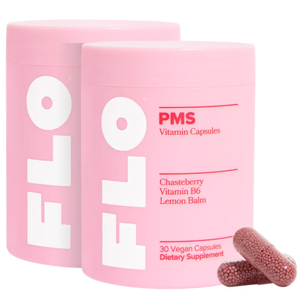 FLO PMS Vitamin Capsules for Women, 30 Servings (Pack of 2) by O Positiv FLO PMS Vitamin Capsules for Women, 30 Servings (Pack of 2) by O Positiv