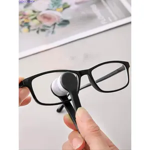 Mini Microfiber Glasses Cleaning Brush Holder, 2026 Portable Lens Cleaner Clip, Soft Eyeglasses Cleaning Tool for Scratch-Free Glasses Care, Multifunctional Travel Cleaning Accessory