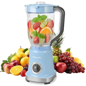 Pukomc 500W High-Speed Blender – 1.8L Jug, 4-Blade Stainless Steel – 3 Speeds for Smoothies, Shakes – Easy Clean