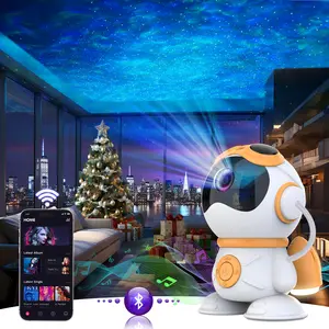 Starry Sky Projector with Remote Control, 1 Count Bluetooth-compatible Speaker Projector, USB Powered Playroom Night LED Light, Projector Lamp, LED Lights for Bedroom Room Decoration Astronaut Starry