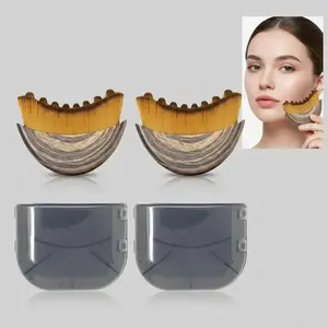 Face Lymphatic Contour Brush Set, Fawn Nylon Dry Brushing Massagers, Jawline & Chin Sculpting, Lymphatic Drainage Tool, Face Scrubber Tool, Facial Beauty Instrument, Facial Care Tool
