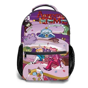 Adventure-Time-Backpacks for Girls, Cute School Backpack for Girls Boys, Aesthetic Bookbag for Teens, Lightweight Classic Backpack for Travel, Work, Picnic A-2