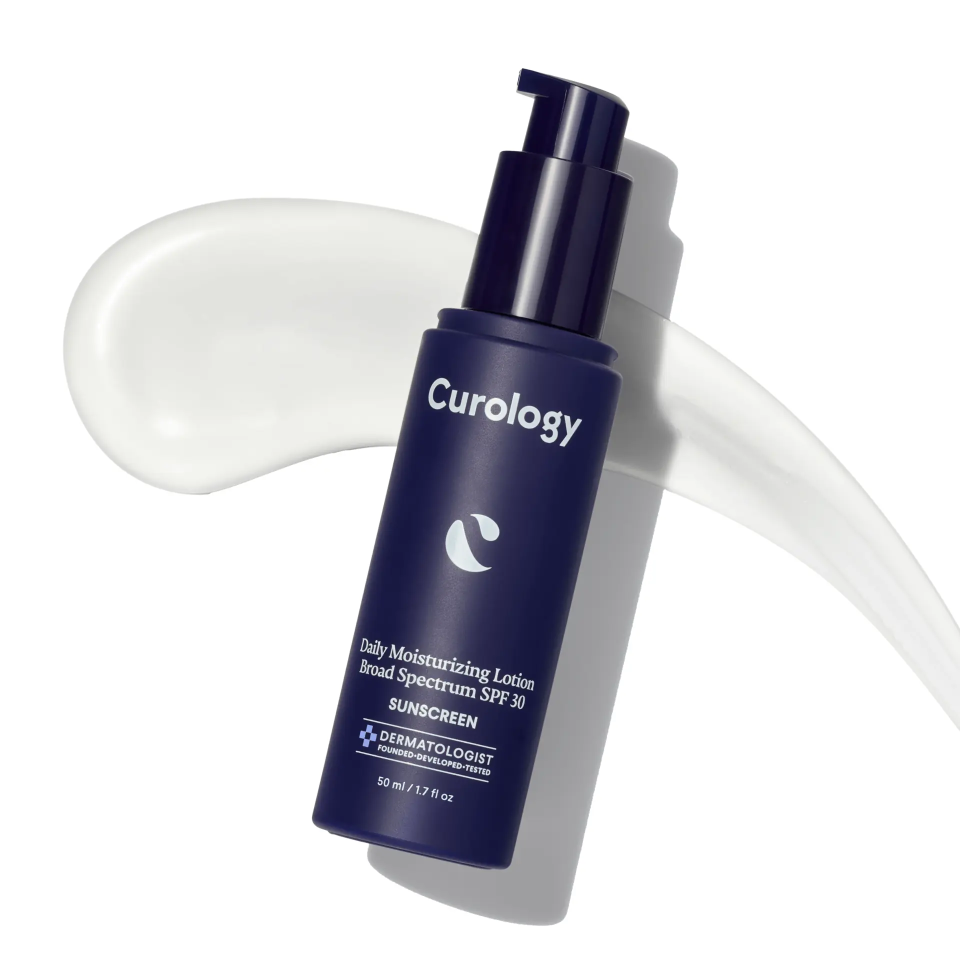 Curology Daily Moisturizing Sunscreen Lotion SPF 30 - Niacinamide, Ceramides, Glycerin - Hydrating, No White Cast for Oily, Acne-Prone Skin