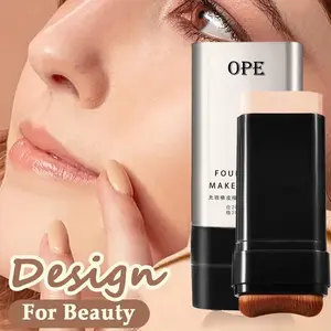 Water-Rich Dual-Ended Foundation Stick Brush, Moisturizing Concealer Foundation, Perfect Natural Long-Lasting Makeup, Suitable for Face Concealer Cosmetics