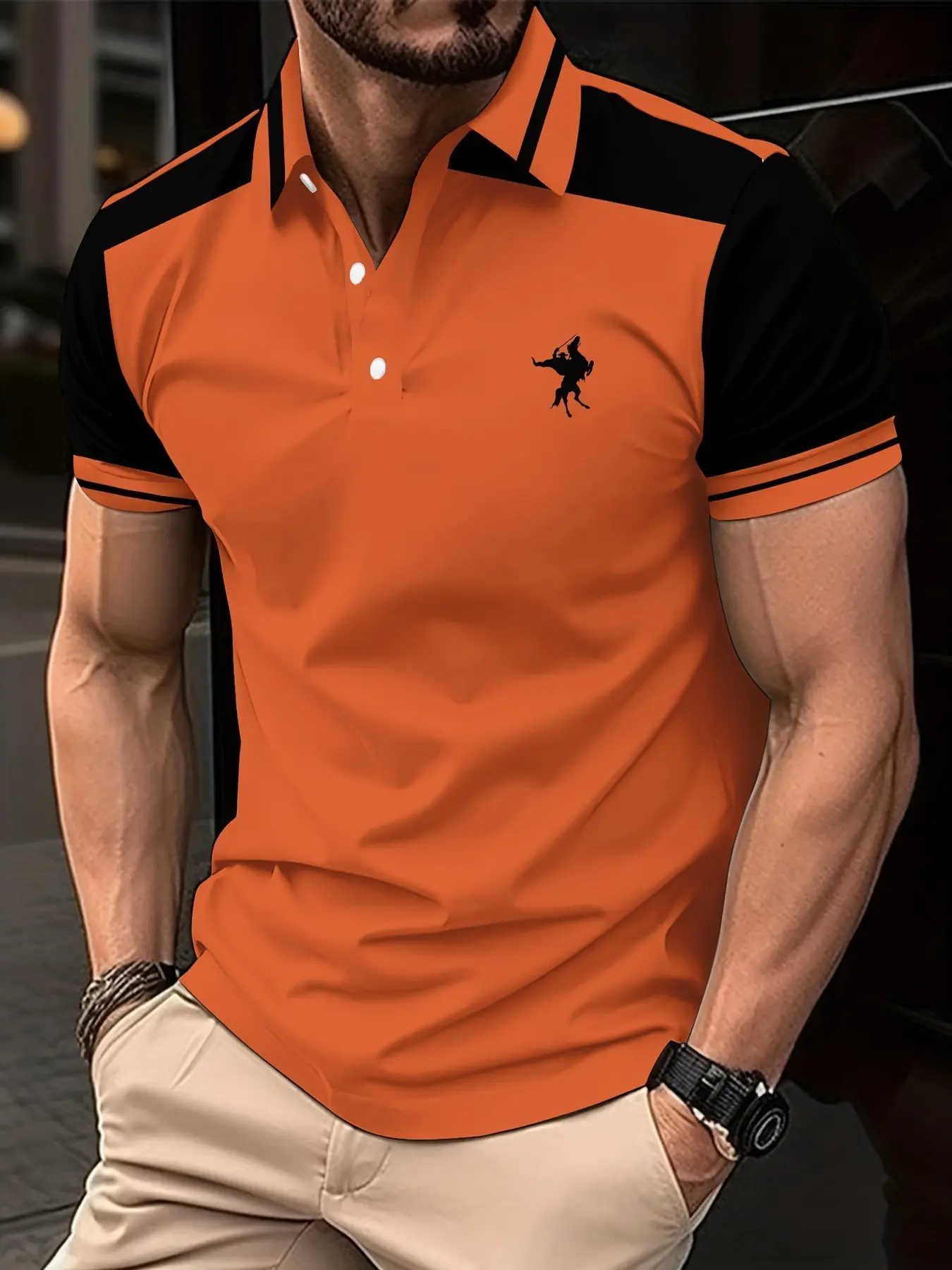 Men's Summer Trendy Casual Simple Shirt Digital Print T-Shirt Short Sleeve Polo Gift Shirts