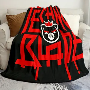 Stylish Blanket TechnoBlade logo Reusable Quilts Soft and cozy flannel blanket home and travel blanket birthday gift Flannel throw blankets