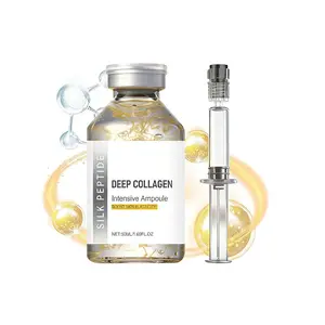 LULUYOUTH Deep Collagen Silk Peptide Lifting Ampoule Serum，Korean Facial Essence,Firming Wrinkle-Smoothing Hydrating，Non-Greasy Gentle Formul 50ML