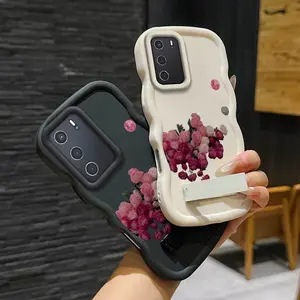 1 Piece Durable Suitable For OPPO A40/A38/A18/A40m/A16/A16s Flexible Peony Flower Cluster Phone Case Cover Suitable For OPPO A16 Featuring Elegant And Stand In Outdoor