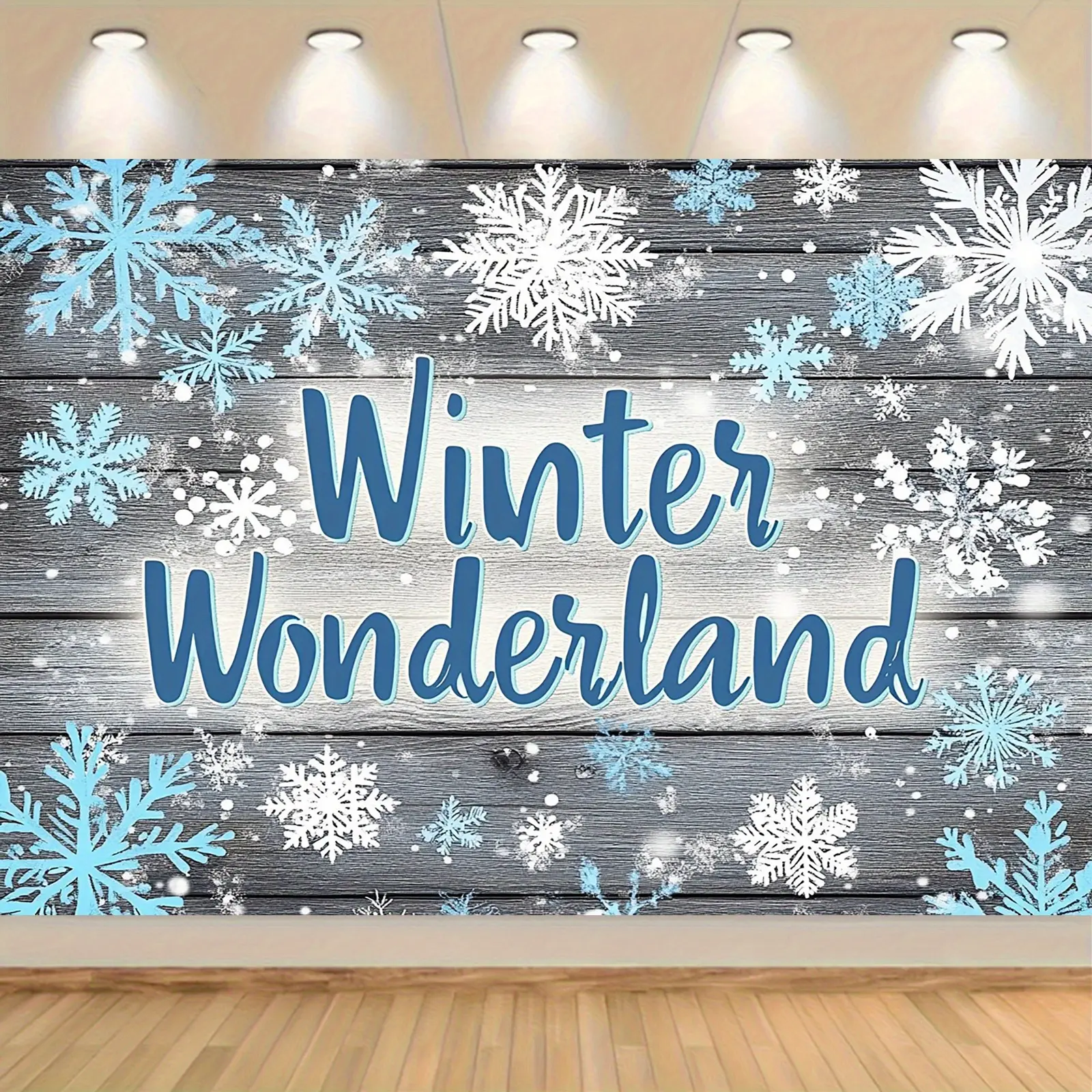 Winter Wonderland Theme Background Cloth, Perfect for Retirement Bar Mitzvahs Christmas New Year Garden Use, Multiple Sizes Available