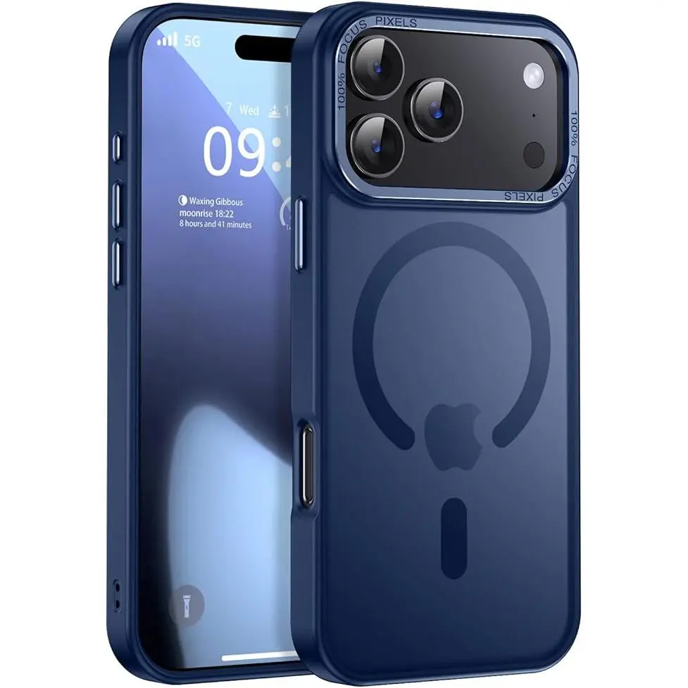 Magnetic Phone case for iPhone 17 Pro Max16 15 14 13 12 11 Pro Max Plus case [Compatible with Magsafe] [Military Grade Drop Protection] Translucent Matte Anti-Scratch Shockproof Protective Phone Cover case for iphone 17 Pro Max