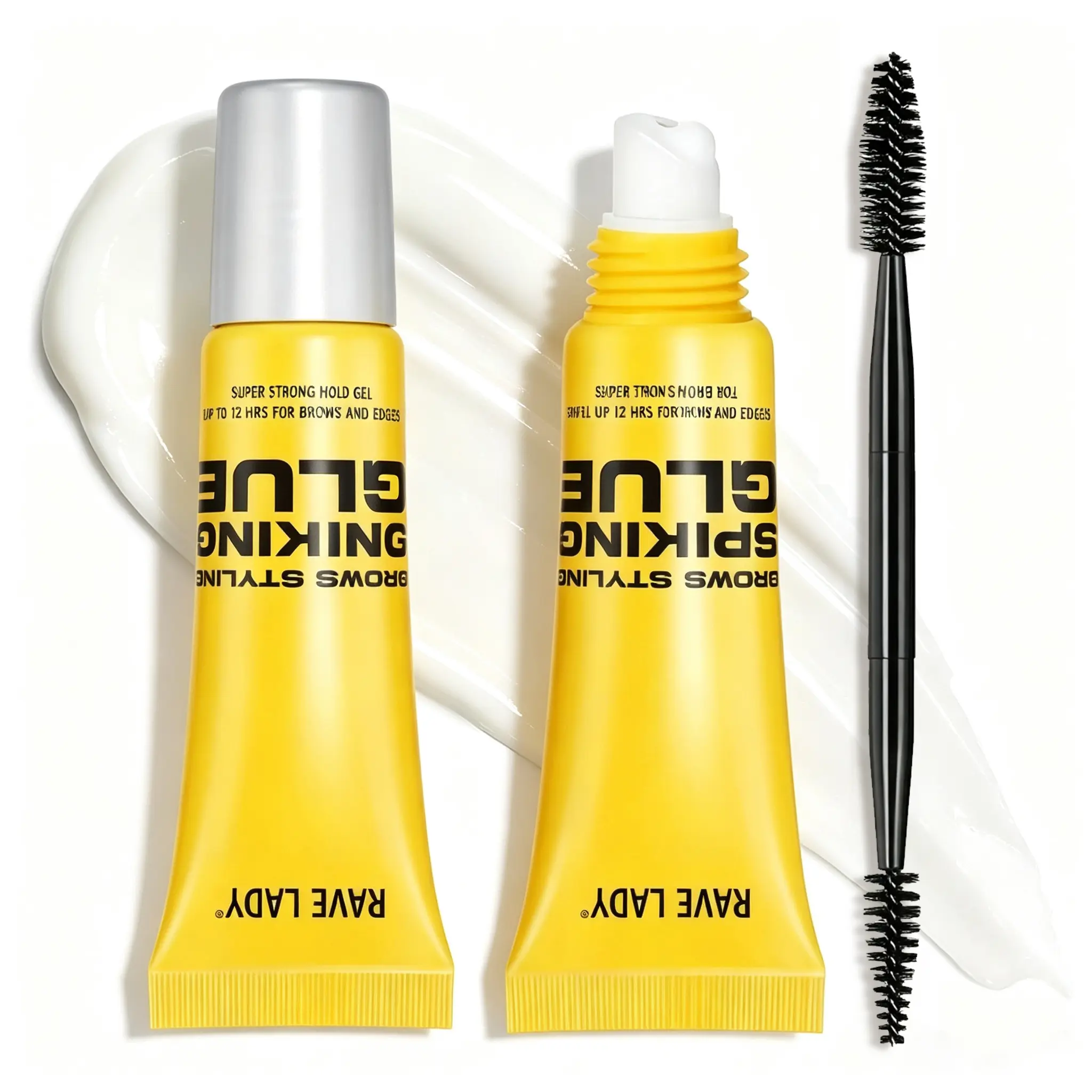 3PCS Transparent waterproof eyebrow styling gel with brush - long-lasting hold, suitable for all eyebrow types, clear brow shape, lightweight formula, a daily makeup essential, Cosmetic, Brow Enhancer