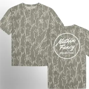 Mossy Oak Nuthin Fancy Co. Bottomland Tee – Combat Waterfowl Hunting Camo Shirt, Soft Cotton Breathable, Full Size S–5XL