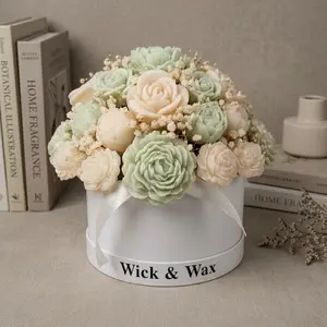 Fresh linen Scented Candle bouquet