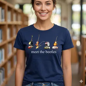 Meet The Beetles Comfort Color T-shirt, Nature Lover Gift, Animal Graphic Tee, Retro Nature Graphic T-Shirt, Y2K Shirt