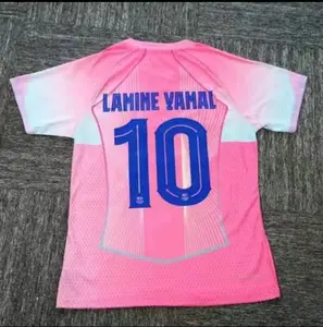Soccer Jersey 2025 26, Yamal 10 Pink Away Football Shirt, Sports Fan Apparel, Perfect Soccer Fan Gift
