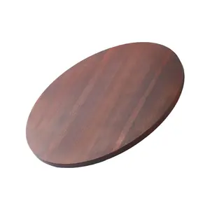 VEVOR 24 in Wood Lazy Susan Turntable, 360 Rotation Round Clear Tabletop Rotating Tray, Acacia Wood Dining Table Centerpiece, Smooth and Silent Spin, for Family Gatherings, Banquets and Weddings