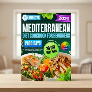 Mediterranean Cookbook for Beginners – 30-Min Easy Recipes & 30-Day Meal Plan for Simple, Balanced Everyday Meals (Full Color)