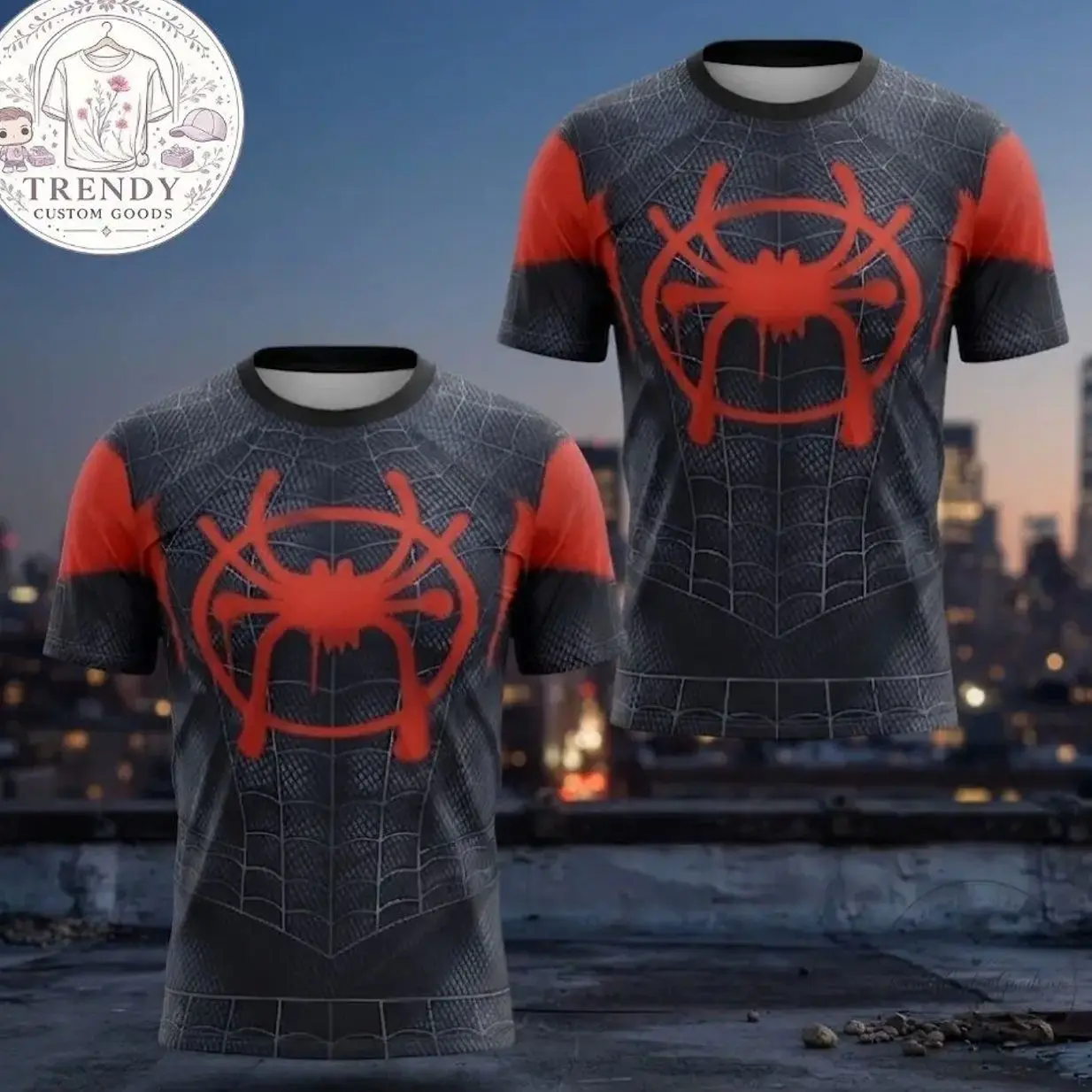 Spidey Symbiote Jersey, Black Suit Spider Sports Jersey, Unisex 3D Graphic Football Shirt, Breathable Athletic Fan Gift DKU
