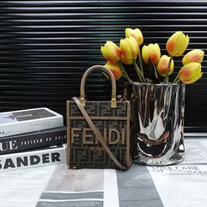 Pre-owned FENDI Canvas Tote Bags Sunshine Mini Zucca Tote Bag T10256454