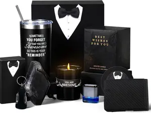 Father's Day Gift ,Gifts for Men, Gift Box Basket for Men, Father's Day Dad Gifts from Daughter Son, Retirement Gift for Him Husband, Thinking of You Feel Better Birthday Gift Box for Dad Brother w/, Candles