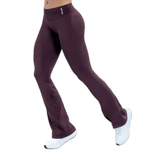 DFYNE Impact Flares - Seamless contouring design with butt-lifting effect; women's sports bell-bottom Pants suitable for yoga, fitness training, cycling, hiking, running, various sports, and outdoor leisure.