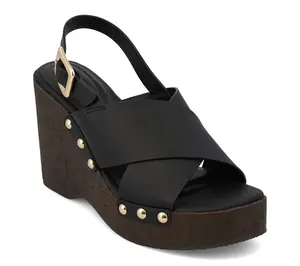 MIA Studded Wedge Sandals - Elleiana