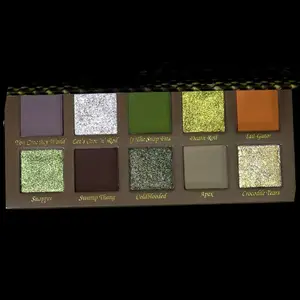 Croc -Green Yellow Brown Eyeshadow Palette - Klarity Kosmetics  Blend Matte Metallic Pigment Shimmer Smooth