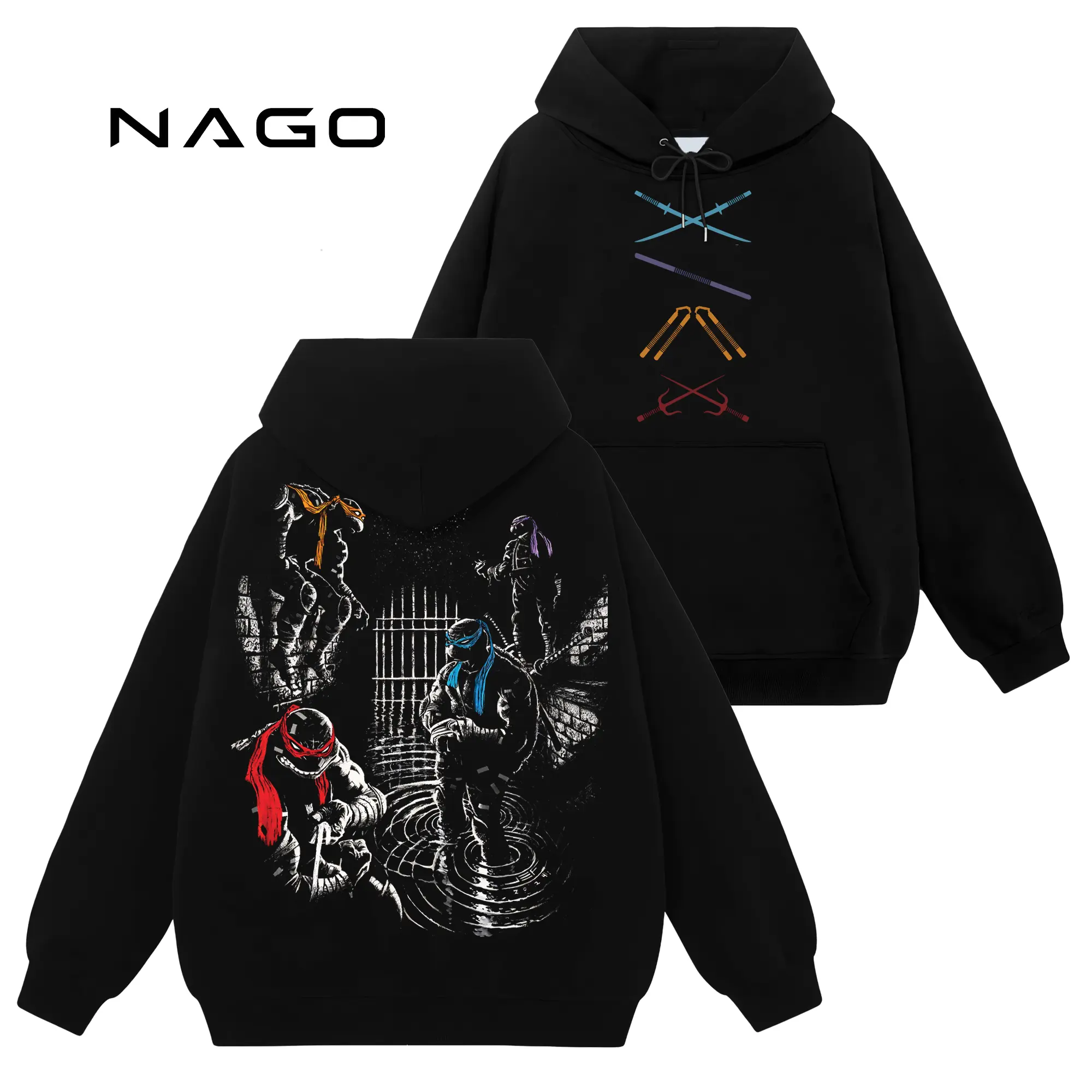 [Nago Shop] Limited Teenage Mutant Ninja Turtles #573 Unisex Cotton TShirt Sweatshirt Hoodie Top, Retro 90s Y2K Graphic Seamless Basic Casual Everyday Streetwear Tops, Gift For Comics