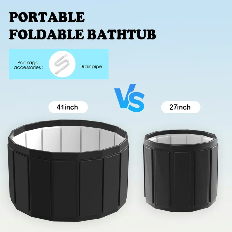 Portable Bathtub for Adults, Foldable Soaking Bathtub for Hot SPA & Ice Bath, Foldable Small Bathtub for Bathing, 6-Layer Insulated Portable Tub, Space-Saving(25.6" × 41.3")#SummerVibes Portable Bathtub for Adults, Foldable Soaking Bathtub for Hot SPA & Ice Bath, Foldable Small Bathtub for Bathing, 6-Layer Insulated Portable Tub, Space-Saving(25.6" × 41.3")#SummerVibes