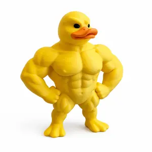 Funny Muscle Duck Figurine, Buff Fitness Duck Desk Decor, Gym Lover Desk Ornament, Gift for Fitness Lovers