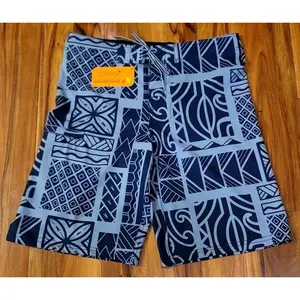 Wailoa “Grey Block Tribal” Board Shorts