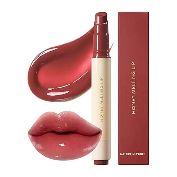 Nature Republic HONEY MELTING LIP (05 PLUM) | SOFT LIP STICK, Hydrating Gloss, Moisturizing balms, Sheer tint, Shine & Glowy Finish, korean make up