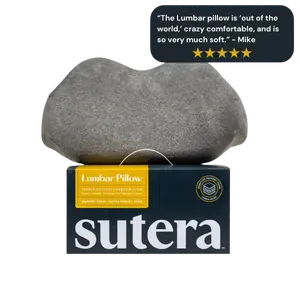 Sutera Proper Posture Lumbar Support Pillow for Office Chair or Car Seat - For Back Support, Superior Memory Foam Cushion for Back Pain Relief from Sitting