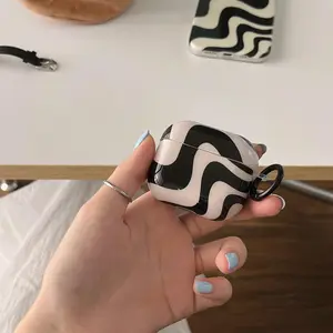Fashion Zebra Stripe Pattern Earphone Case, Decorative Earphone Protector Cover, Earphone Protective Case Compatible with AirPods, Headset